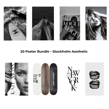 Stockholm Aesthetic Poster Bundle – 20 Minimalist Digital Prints (Printable)