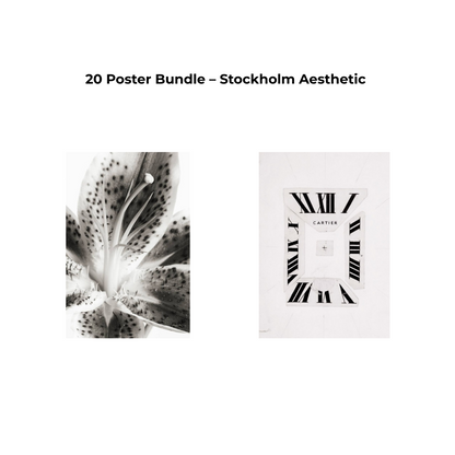Stockholm Aesthetic Poster Bundle – 20 Minimalist Digital Prints (Printable)